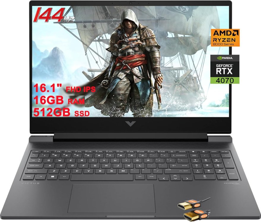 HP VICTUS 16 AMD R7-16GB-512GB-RTX 4070 